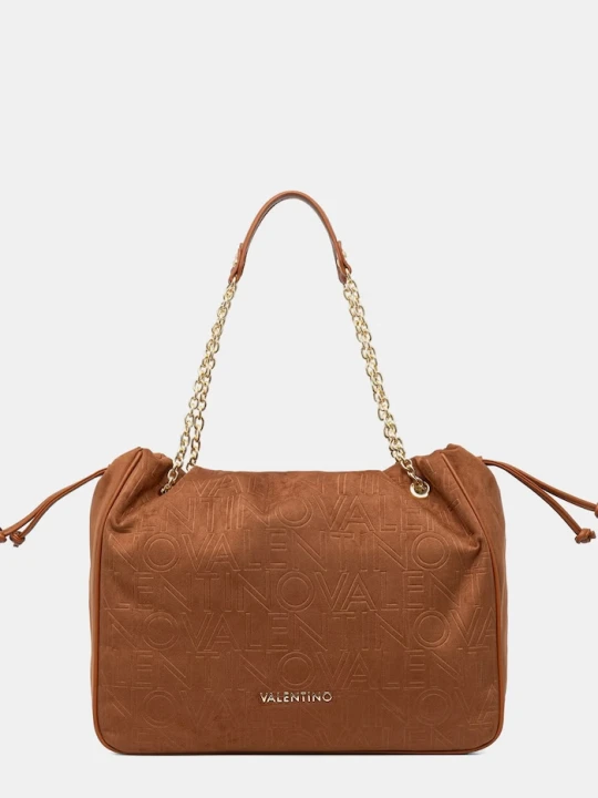 Zdjęcie produktu Valentino Bags torebka shopper damska z imitacji zamszu MAXI brązowy