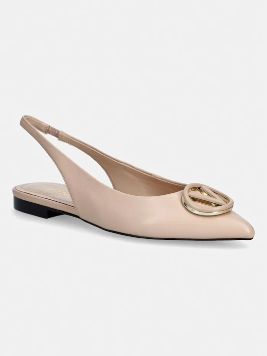 Zdjęcie produktu Valentino baleriny skórzane SLINGBACK FLAT beżowy