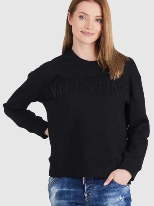 Zdjęcie produktu GARAVANI Czarna bluza damska z wytłaczanym logo, Rozmiar XS Valentino