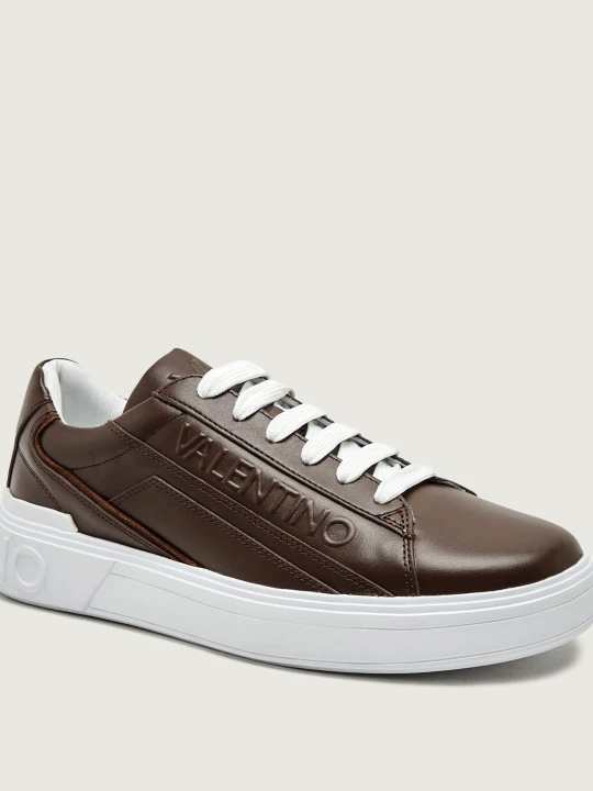 Zdjęcie produktu Valentino Skórzane sneakersy Rey brązowy
