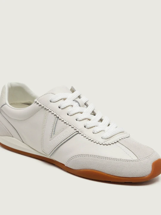 Zdjęcie produktu Valentino Skórzane sneakersy | zamsz biały