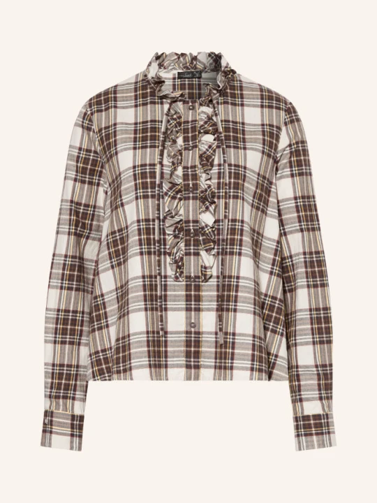 Zdjęcie produktu Van Laack Bluzka Flanelowa Vl-Nhea-w57aks Z Falbankami braun brązowy