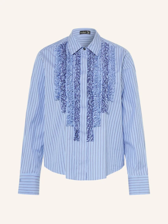 Zdjęcie produktu Van Laack Bluzka Koszulowa Vl-Azitan-w36fq Z Falbanami blau