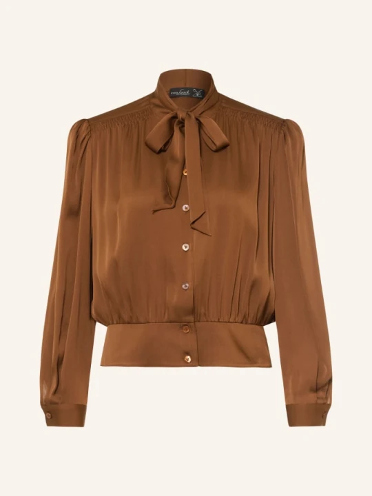 Zdjęcie produktu Van Laack Bluzka Z Kokardą Vl-Yaisa-Xx Z Jedwabiem beige BRĄZOWY