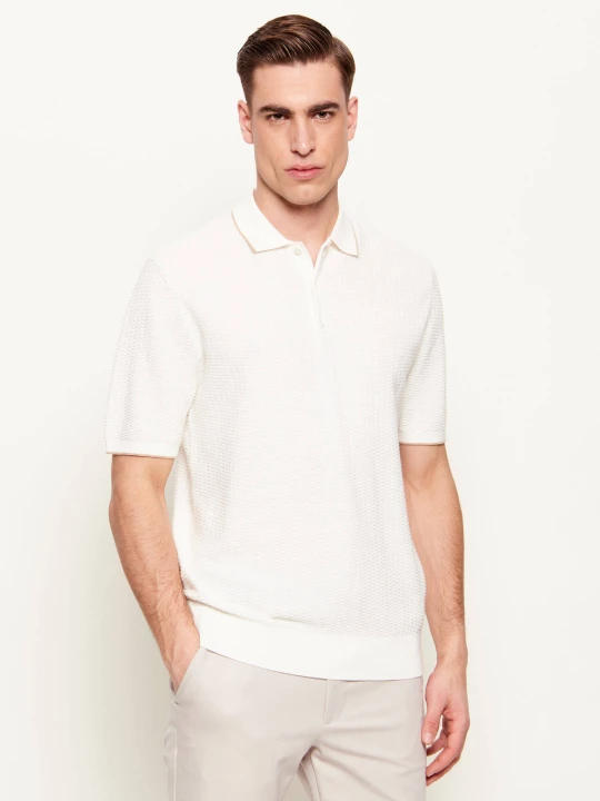 Zdjęcie produktu van Laack Polo | Regular Fit | z dodatkiem kaszmiru ecru