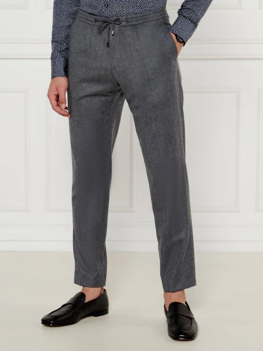 Zdjęcie produktu van Laack Wełniane spodnie chino HENOK | Regular Fit szary
