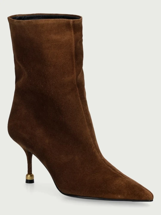 Zdjęcie produktu Vanda Novak botki damskie zamszowe Elena Cozy Brown