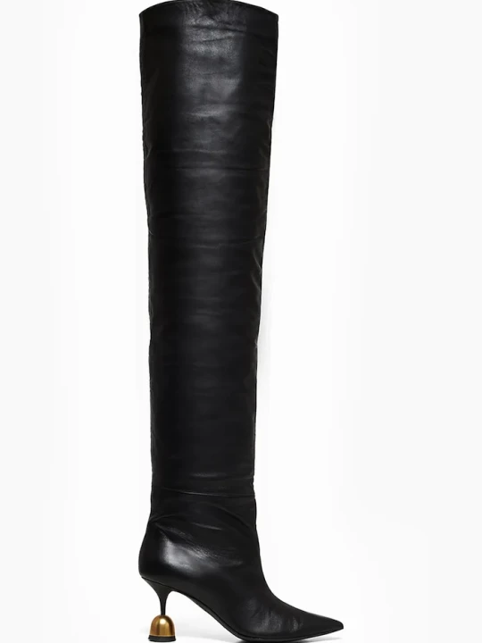 Zdjęcie produktu Vanda Novak kozaki damskie skórzane Nicole Deep Black