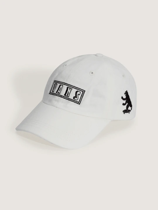 Zdjęcie produktu Vans - Berlin Half Box Curved Bill Jockey Hat, Człowiek, Biały, Rozmiar: Jeden Rozmiar
