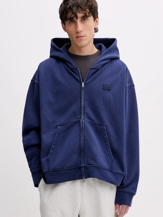 Zdjęcie produktu Vans Bluza rozpinana z kapturem męska z bawełną Premium LX Full Zip niebieski