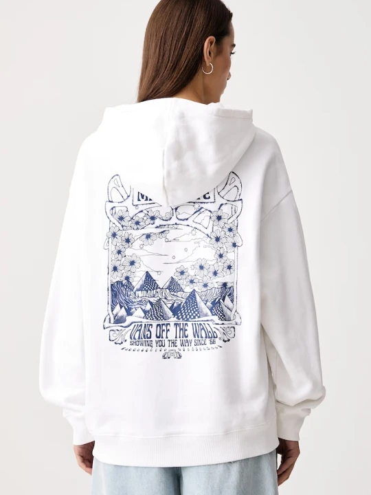 Zdjęcie produktu Vans bluza z kapturem damska bawełniana biały