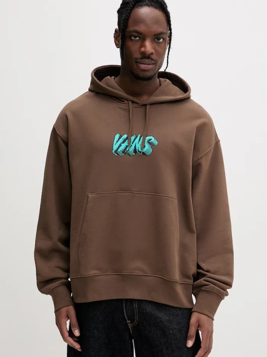 Zdjęcie produktu Vans bluza z kapturem męska bawełniana brązowy