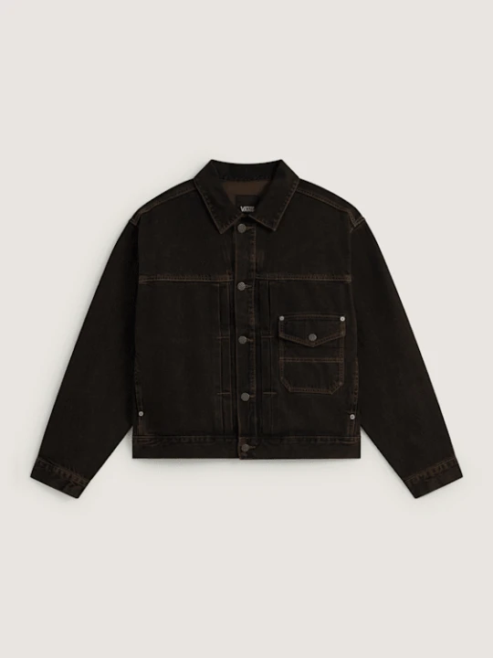 Zdjęcie produktu Vans - Denim Trucker Jacket Black/Vintage Cocoa, male, Brązowy