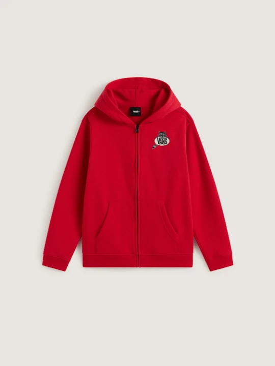 Zdjęcie produktu Vans - Dziecięca bluza z kapturem na zamek Dumpster Raccoon (8-14 lat)unisex, Czerwony