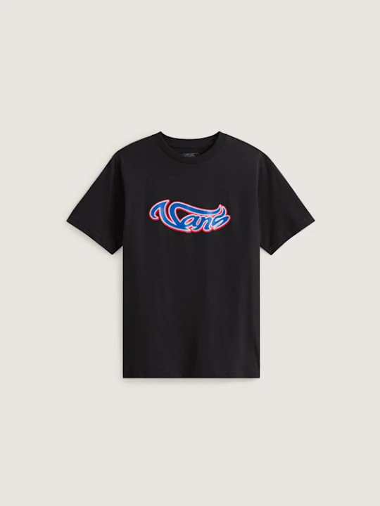 Zdjęcie produktu Vans - Dziecięcy T-shirt Wavy Script (8-14 lat)unisex, Czarny