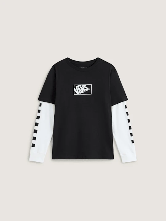 Zdjęcie produktu Vans - Dziecięcy T-shirt z długim rękawem Tilted Twofer (8-14 lat)unisex, Czarny