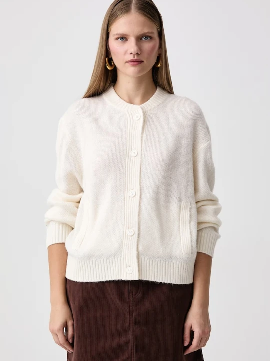 Zdjęcie produktu Vans kardigan damski Teddy Round Neck beżowy