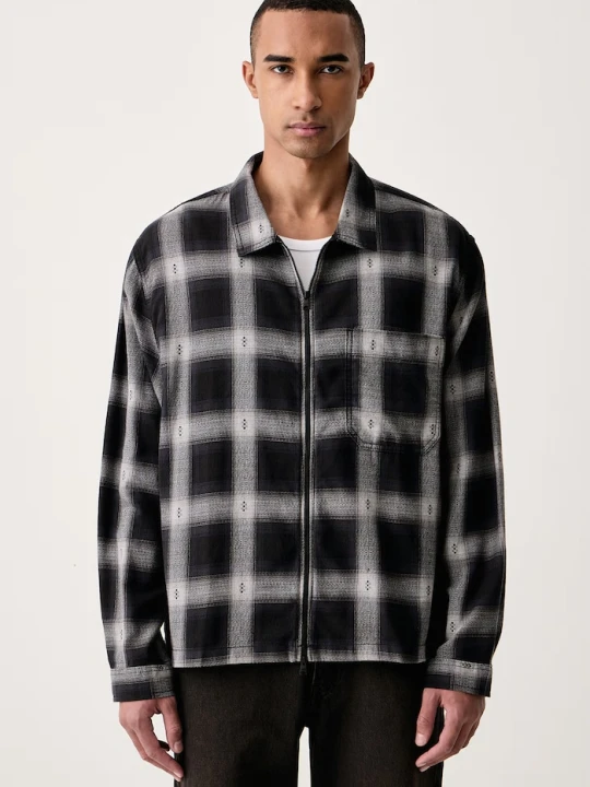 Zdjęcie produktu Vans koszula męska bawełniana Larkspur Zip Plaid szary