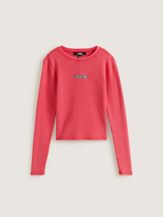 Zdjęcie produktu Vans - Koszulka z długim rękawem Teri Waffle, female, Różowy