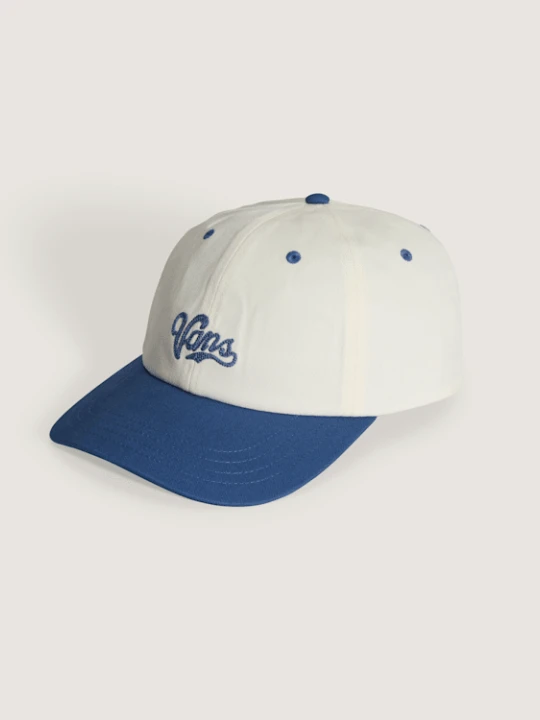 Zdjęcie produktu Vans - Lefty Script Curved Bill Jockey True Navy, male, Biały, Size: Jeden Rozmiar