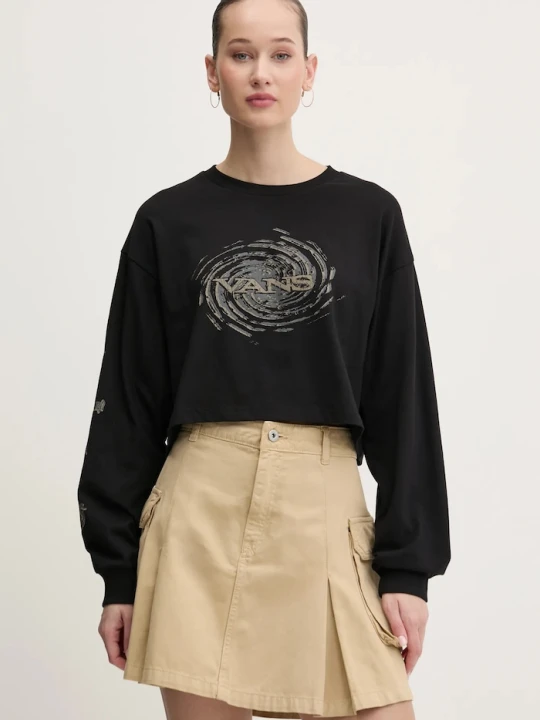 Zdjęcie produktu Vans longsleeve bawełniany czarny
