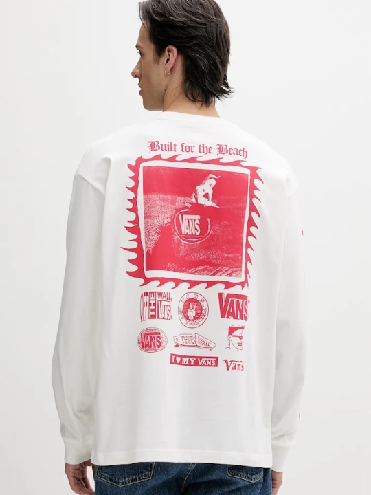 Zdjęcie produktu Vans longsleeve męski bawełniany beżowy