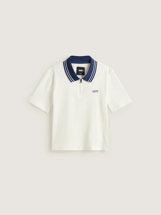 Zdjęcie produktu Vans - Priscilla Polo SS Top + Piping EGRET, female, Biały