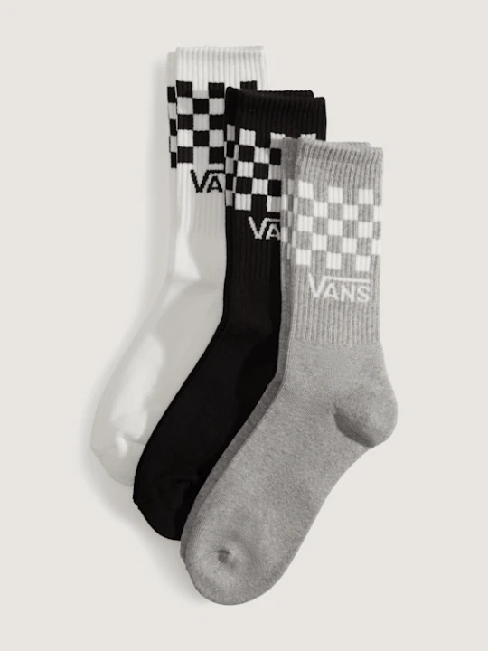 Zdjęcie produktu Vans - Skarpety Classic Check Crew (3 pary)unisex, Czarny