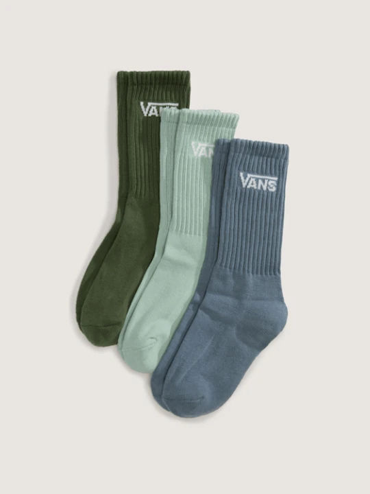Zdjęcie produktu Vans - Skarpety dziecięce Classic Crew (3 pary)unisex, Zielony, Size: XXS (27-30.5​​)