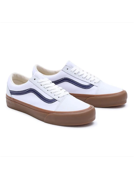 Zdjęcie produktu Vans Skórzane sneakersy "Old Skool" w kolorze białym rozmiar: 38