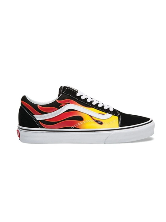 Zdjęcie produktu Vans Skórzane sneakersy "Old Skool" w kolorze czarno-czerwono-żółtym rozmiar: 36, 5
