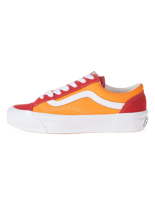 Zdjęcie produktu Vans Skórzane sneakersy "Old Skool" w kolorze czerwono-pomarańczowym rozmiar: 42