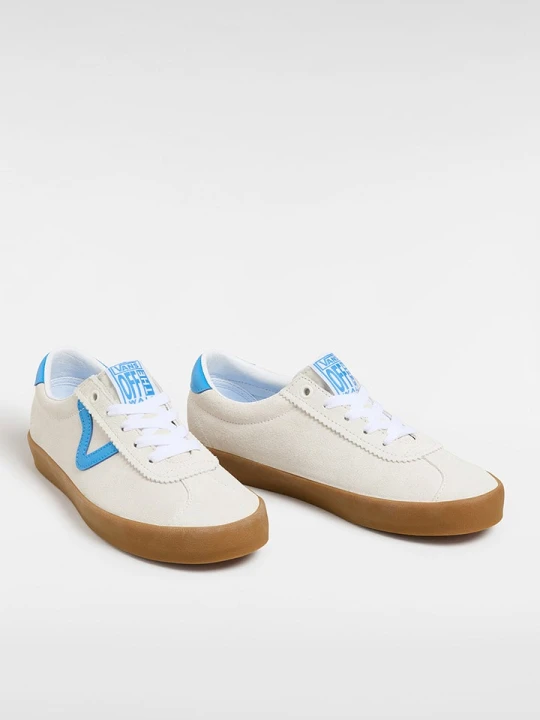 Zdjęcie produktu Vans Skórzane sneakersy "Sport Low" w kolorze kremowo-błękitnym rozmiar: 36