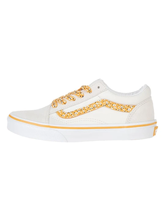 Zdjęcie produktu Vans Skórzane sneakersy w kolorze biało-pomarańczowym rozmiar: 34