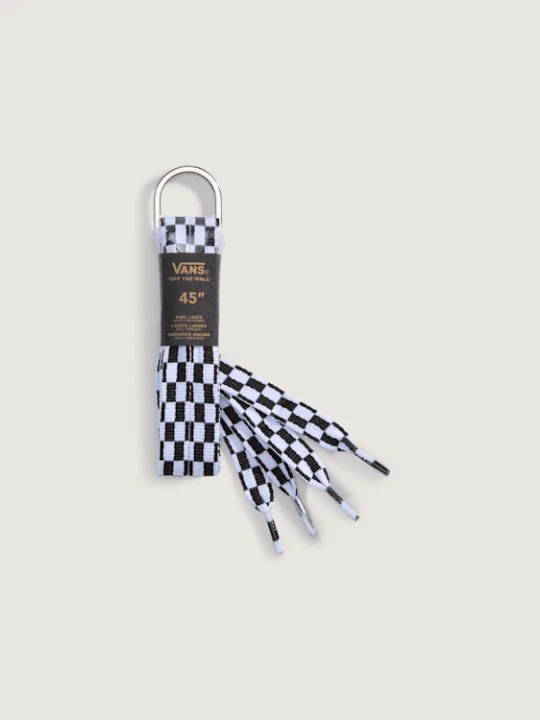 Zdjęcie produktu Vans - Sznurowadła Checkerboard Vans Fat, male, Czarny