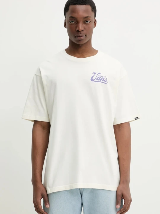 Zdjęcie produktu Vans t-shirt bawełniany beżowy
