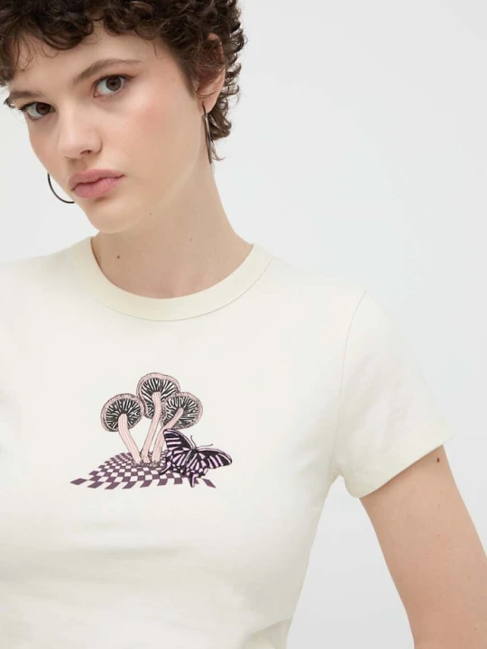 Zdjęcie produktu Vans t-shirt bawełniany beżowy