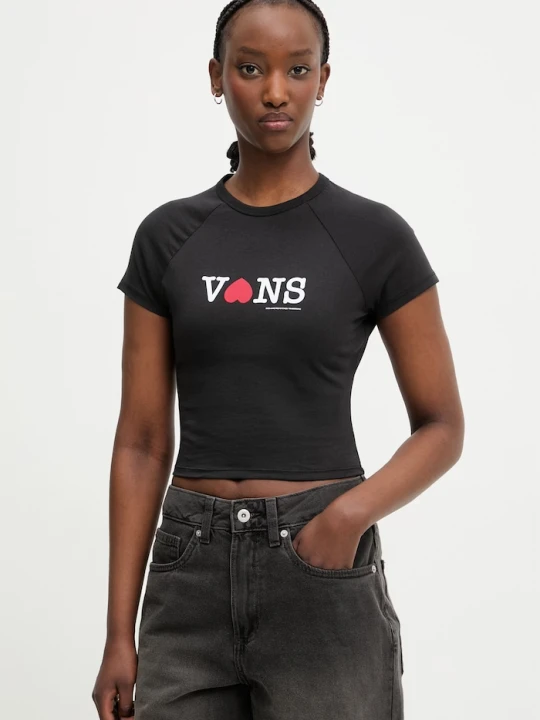 Zdjęcie produktu Vans T-shirt damski bawełniany czarny