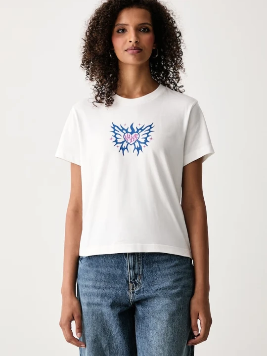 Zdjęcie produktu Vans T-shirt damski bawełniany biały