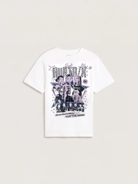 Zdjęcie produktu Vans - T-shirt dla dzieci KPop Demon Hunters x Vans For The Fansunisex, Biały