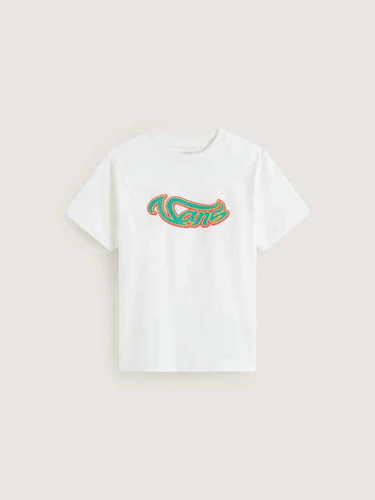 Zdjęcie produktu Vans - T-shirt dziecięcy Wavy Script (8-14 lat)unisex, Biały