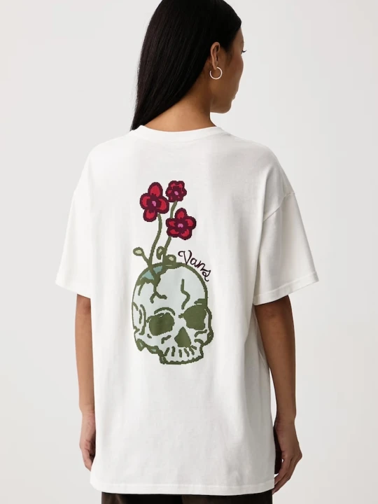 Zdjęcie produktu Vans T-shirt oversize damski bawełniany beżowy