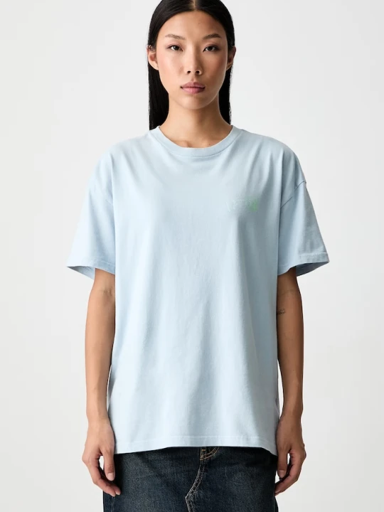 Zdjęcie produktu Vans T-shirt oversize damski bawełniany niebieski