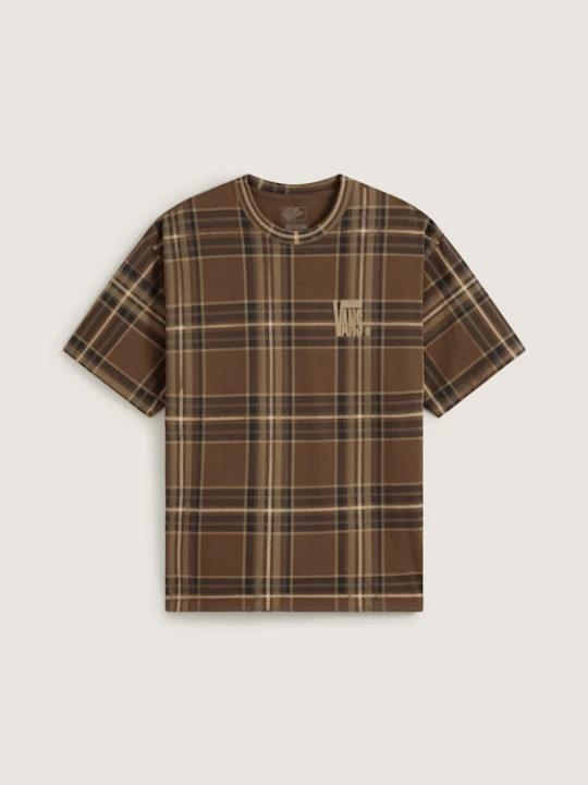 Zdjęcie produktu Vans - T-shirt Printed Plaid, Człowiek, Brązowy