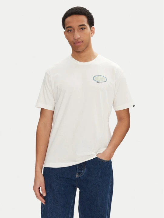 Zdjęcie produktu Vans T-Shirt Road Stop VN000M67 Écru Regular Fit Kremowy