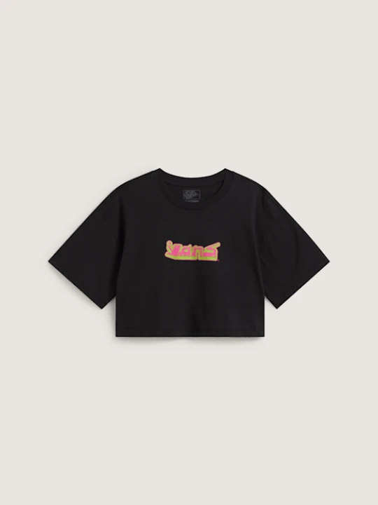 Zdjęcie produktu Vans - T-shirt Y2K Boho Relax Crop, female, Czarny