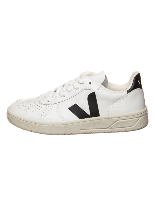 Zdjęcie produktu Veja Skórzane sneakersy "V 10" w kolorze biało-czarnym rozmiar: 38