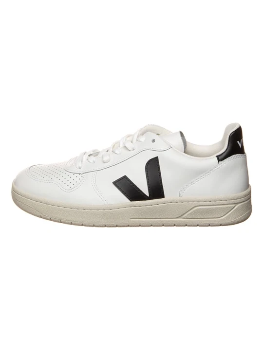 Zdjęcie produktu Veja Skórzane sneakersy "V 10" w kolorze biało-czarnym rozmiar: 46
