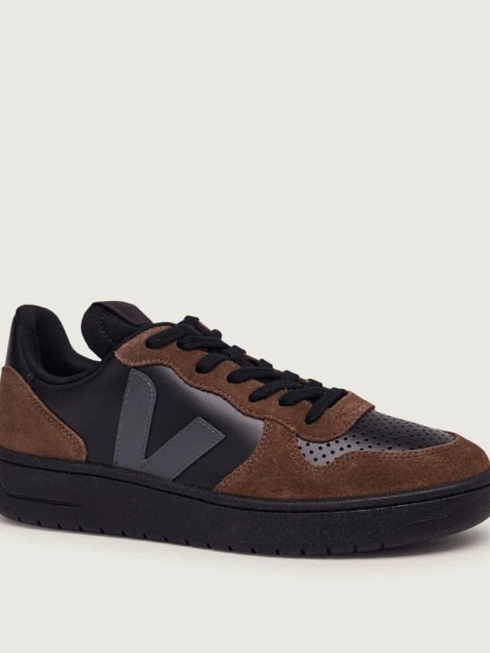 Zdjęcie produktu VEJA Skórzane sneakersy V-10 | zamsz czarny