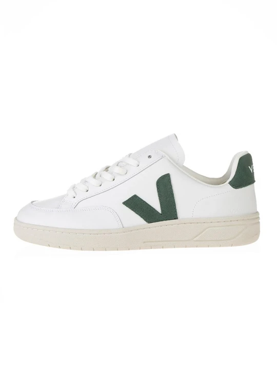 Zdjęcie produktu Veja Skórzane sneakersy "V 12" w kolorze biało-zielonym rozmiar: 48